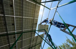 Intalling solar carport representation
