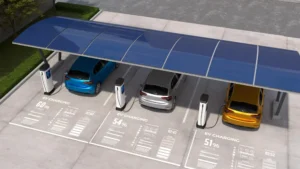 commercial solar carport charging ev