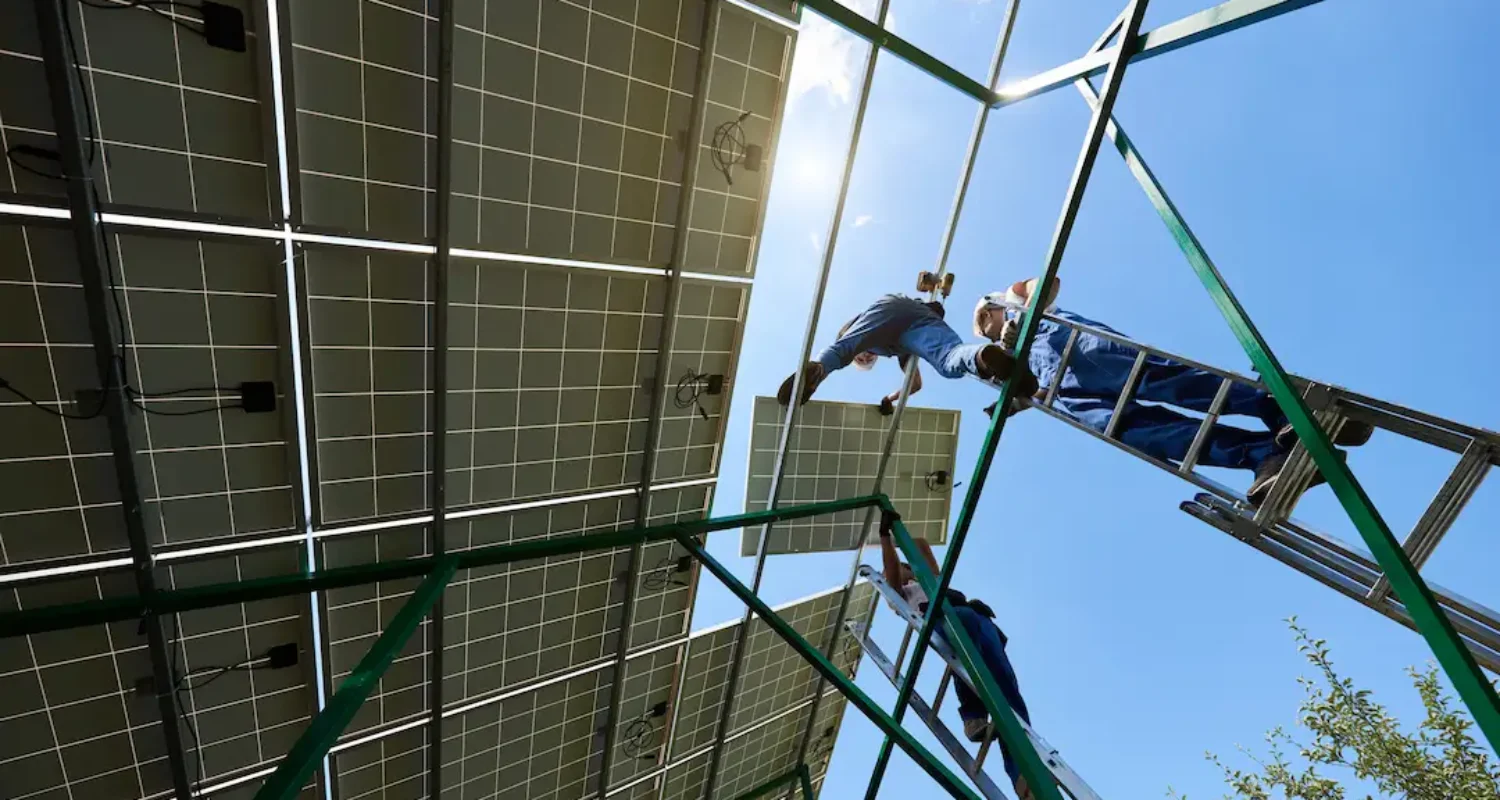 Intalling solar carport representation